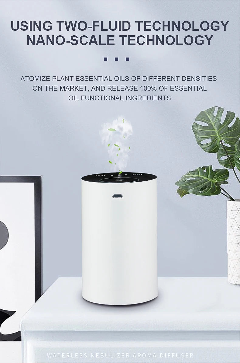 Waterless Aroma Diffusers For Essential Oils Diffuser Portable Smart Car Scent Machine Electric Smell for Home Room Fragrance