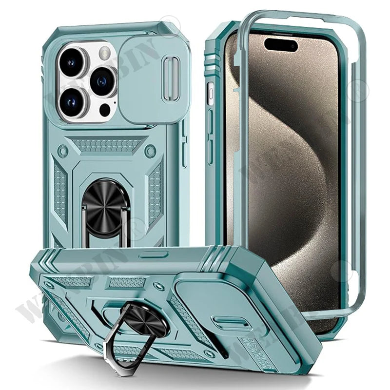 iPhone 16 Pro Max Case with Kickstand and Camera Guard Protection Tidesmit