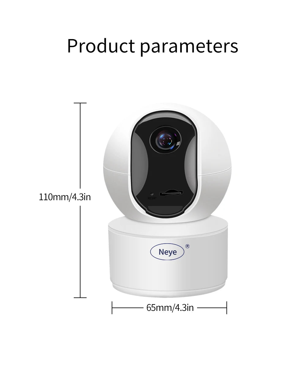 Neye S5 WiFi Smart Camera 8MP 4K Indoor Baby Monitor 360 ° Pan Tilt Automatic Tracking Camera CCTV Bidirectional Audio Camera