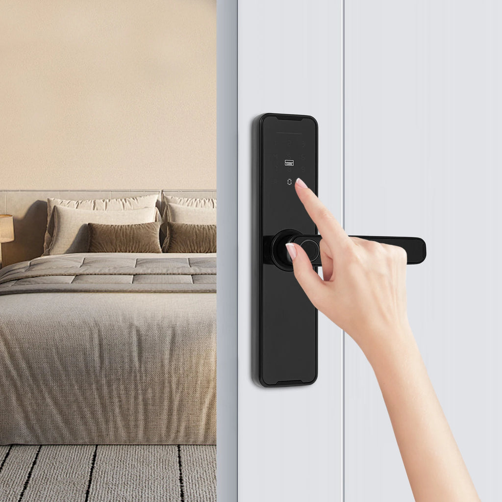Intelligent Door Lock, Fingerprint Door-lock for Tuya APP, USB Smart Lock Remote Access Unlocking for Homes, Hotels