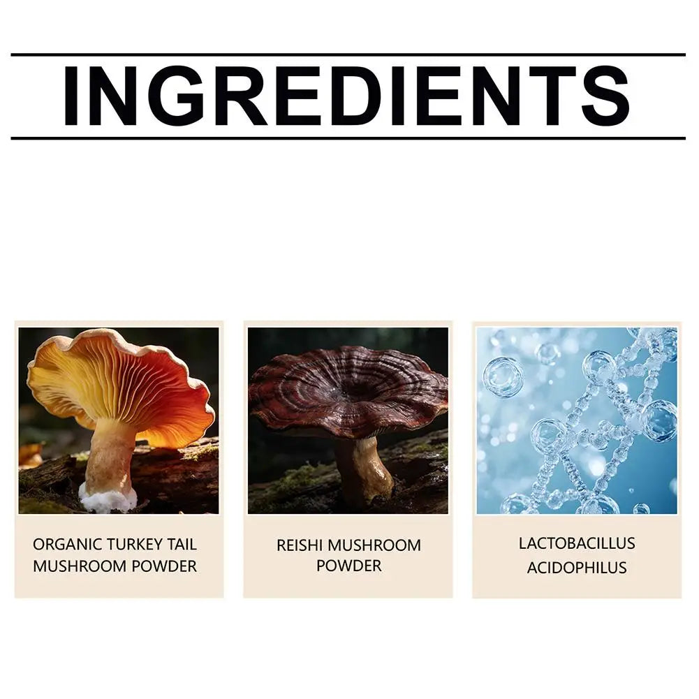 Dog Immune Support Supplement Turkey Tail Mushroom Powder With Probiotics Bacon Flavor For Gut Health And Defense System 3.53oz