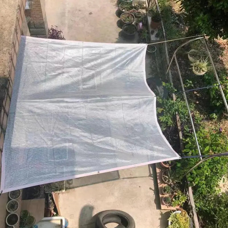 Shading 55~99% Aluminum Foil Sunshade Net Silvery Anti-UV Awning Fence Privacy Screen Garden Sun Shade Mesh Car Sun Shed Canopy