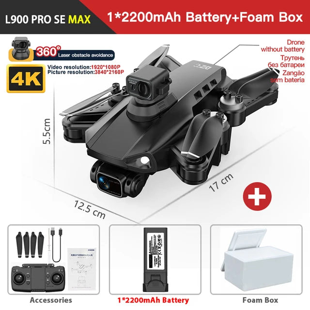 4K GPS Drone with Obstacle Avoidance and FPV Camera | Tidesmit B MAX 4K Box Tidesmit
