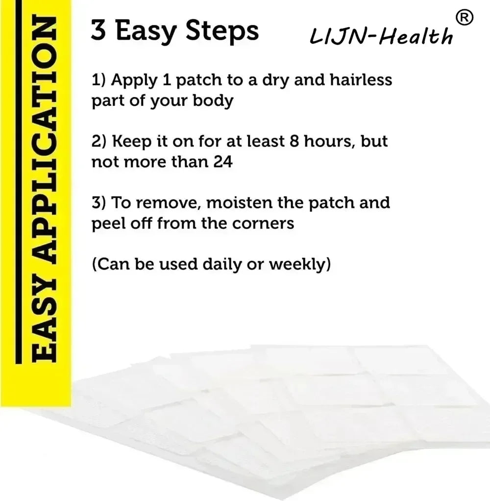 30 Patches Magnesium L-Threonate Transdermal Patches with Vitamin C & Vitamin D3 Supports Memory, Focus