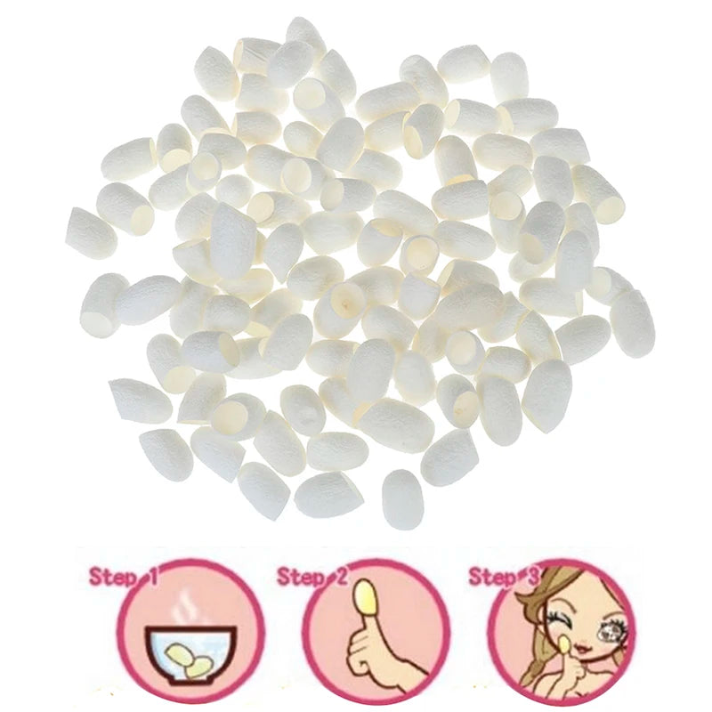 Silkworm Balls for Face – Natural Exfoliating Silk Cocoons – 100 Pack Scrubs Treatments Tidesmit
