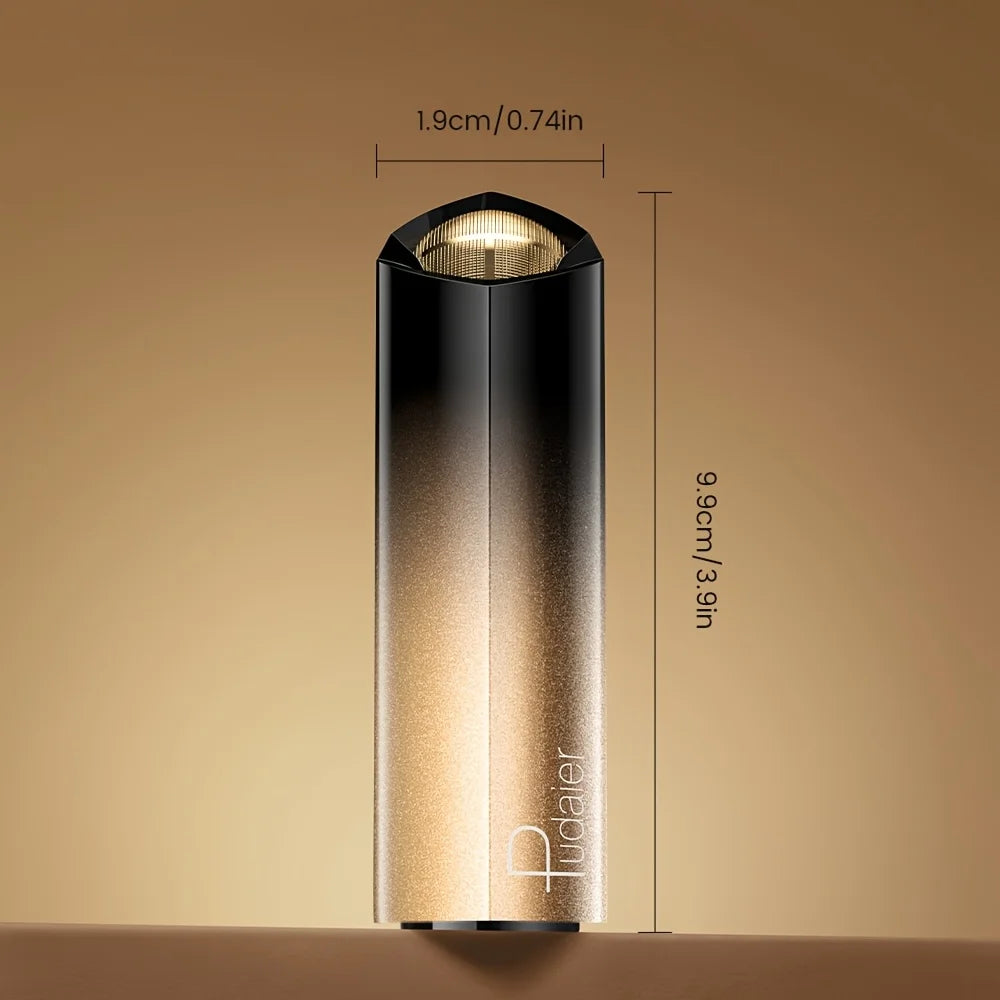 Pudaier pearly metallic lipstick with a glitter shimmer finish and creamy texture in a sleek black and gold tube.