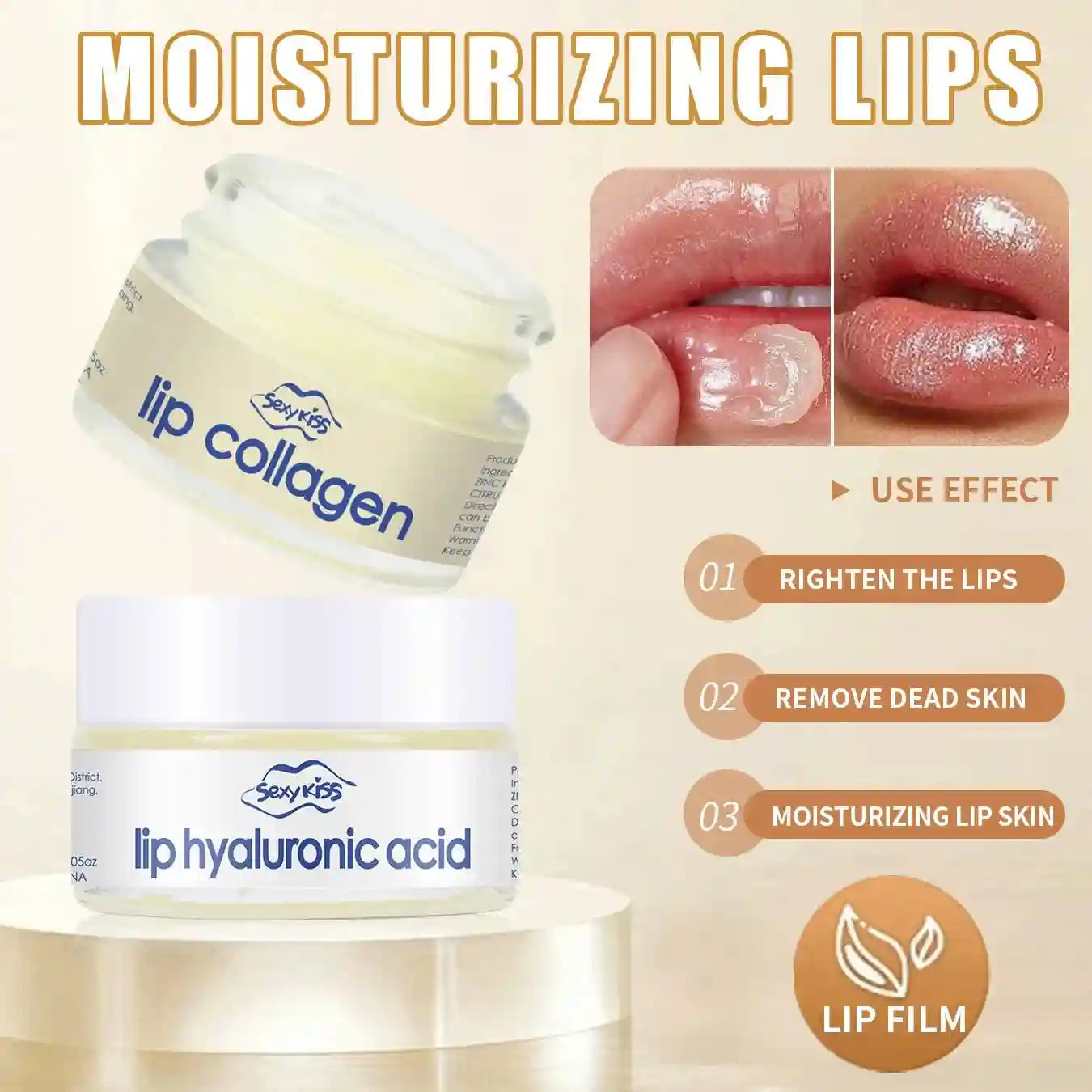 Hyaluronic Acid Lip Mask: Deep Hydrating Overnight Lip Treatment Lip Care Tidesmit