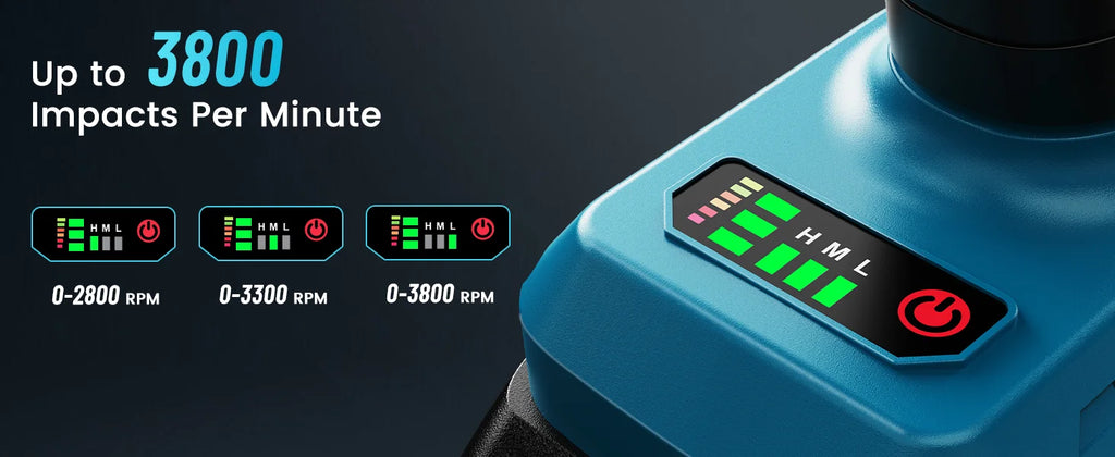 SeeSii 900Nm 1000Nm 1300Nm Cordless Impact Wrench Brushless Electric Impact Gun Kit Battery Powered Tool For Car Tire Repair with 2*4.0Ah Batteries Case LED Light For Makita
