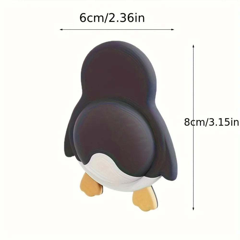 3D penguin door stopper, 8x6cm self-adhesive anti-collision wall bumper to protect furniture from pet and door impact.
