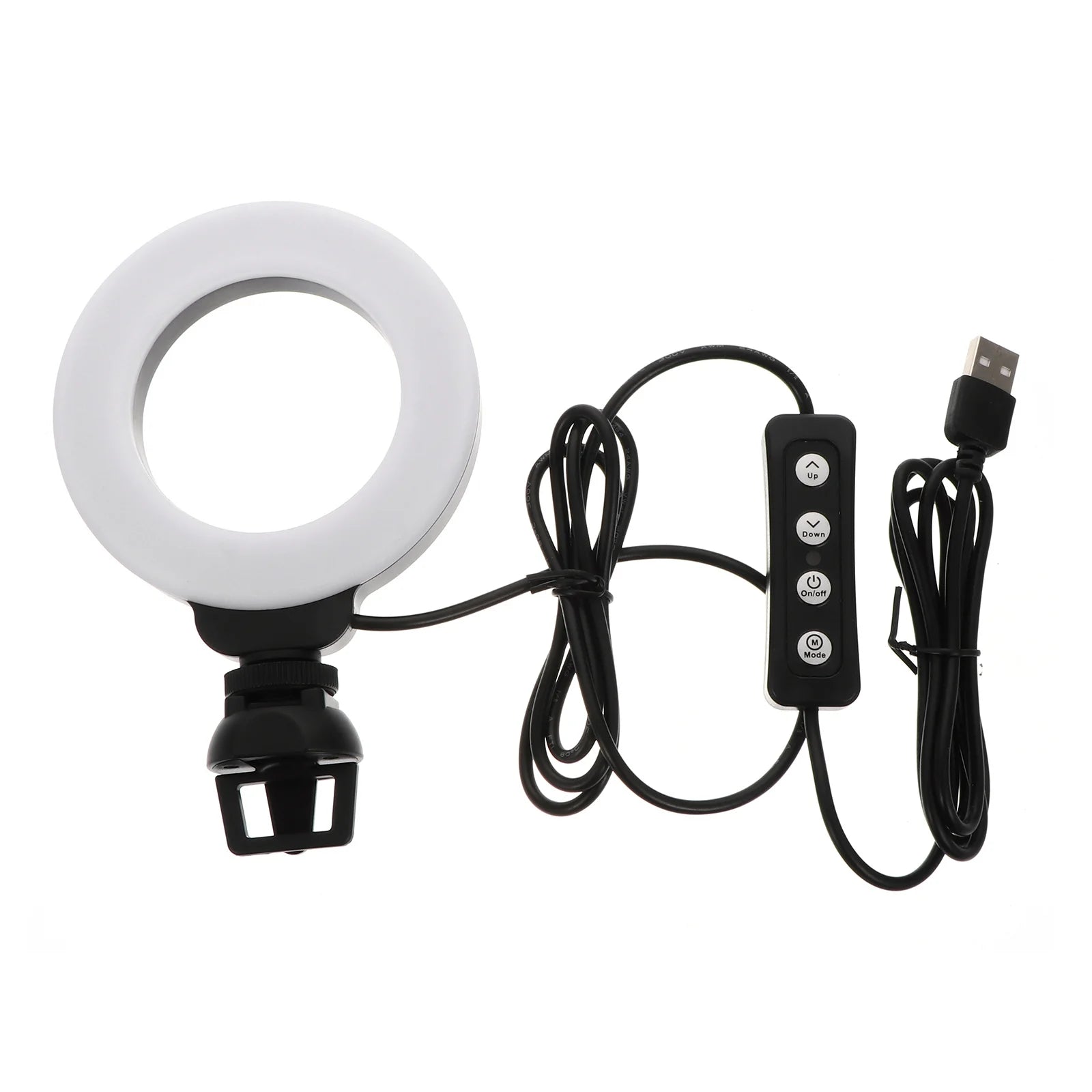 4 Inch LED Ring Light for Video Calls - Adjustable Tone Clip-On Light Tidesmit