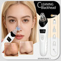 2025 upgraded blackhead remover vacuum, white electric pore cleaner tool with suction heads for acne and nose pores.