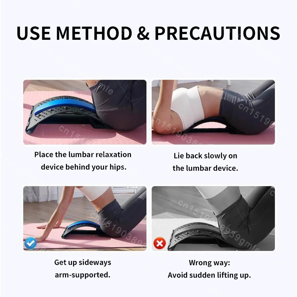 Adjustable Back Stretcher Lumbar Support Massager for Muscle Relief Massage Chairs Tidesmit
