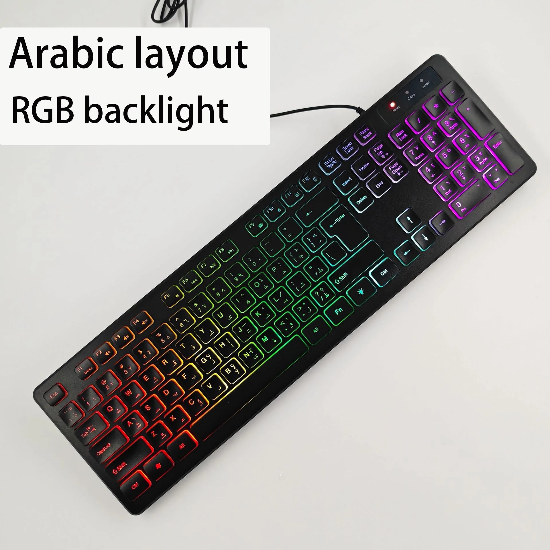 French（AZERT）/Spanish/Russian/Arabic/German keyboard layout Backlit wired Desktop Gaming Keyboard For Desktop Computer office