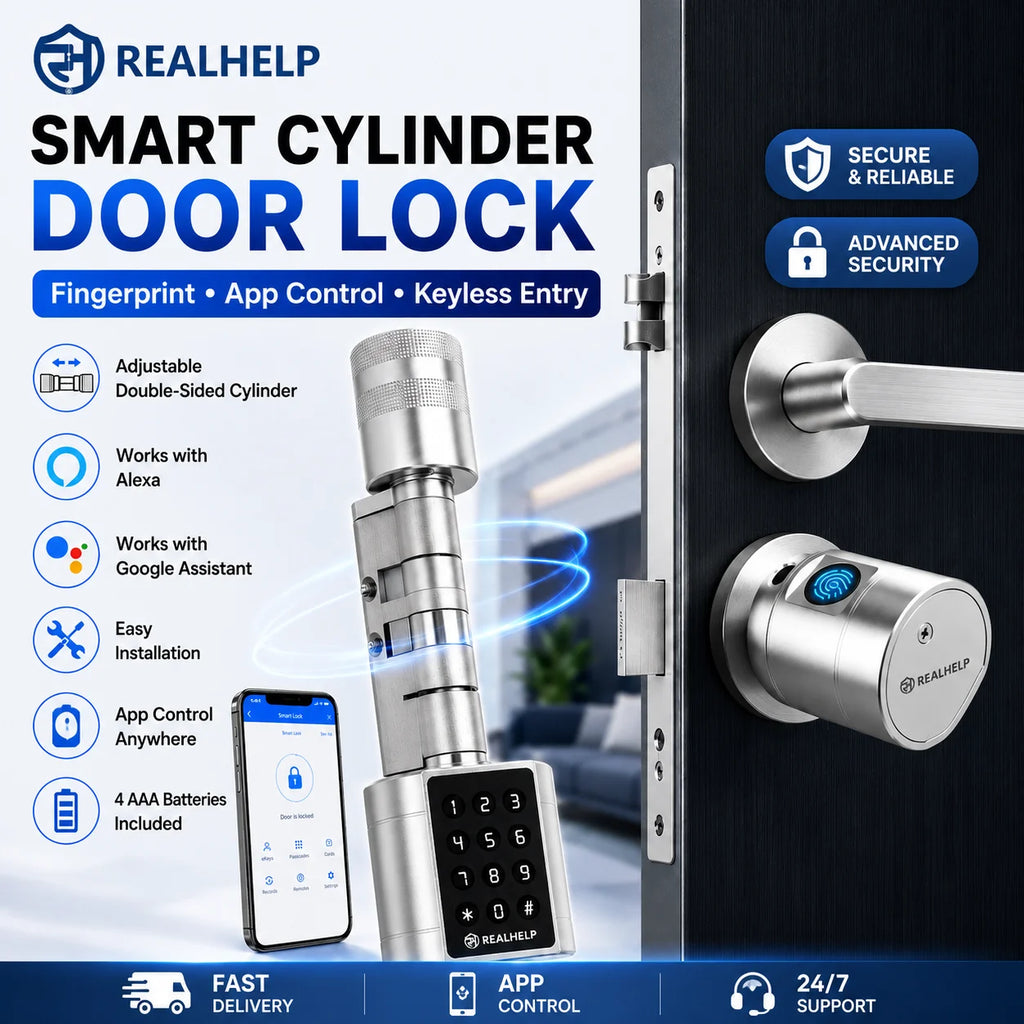 TTlock App Control Low Consumption Smart Lock Electronic Fingerprint Door Lock ForAccess Control By Alexa/Google Assistant
