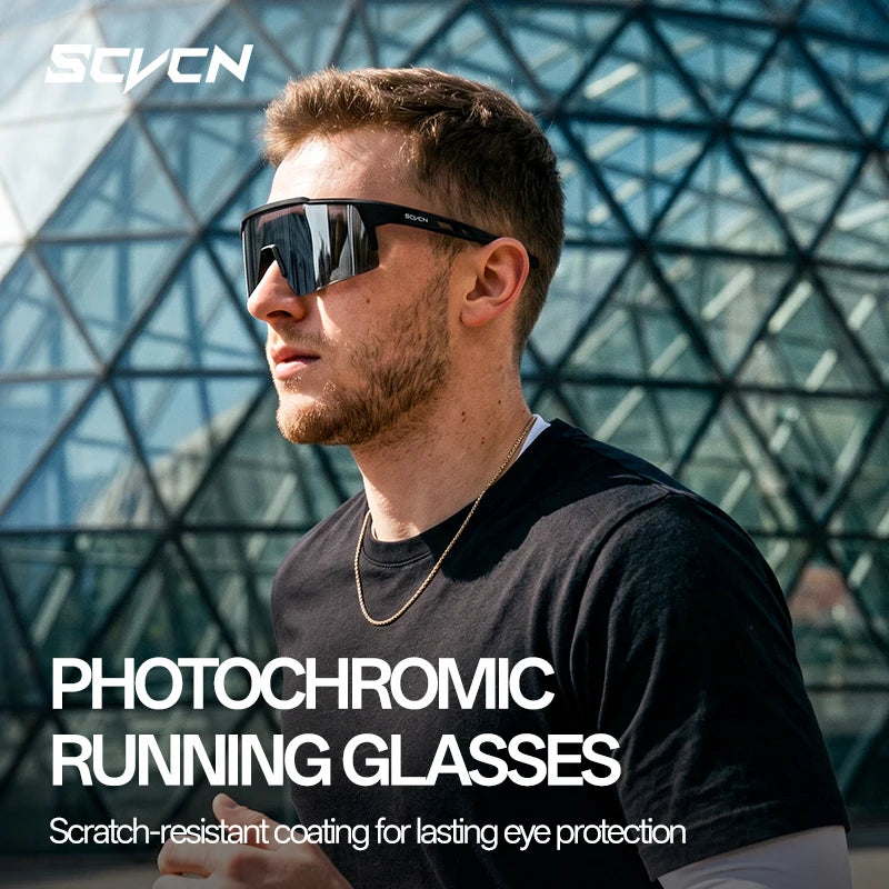 SCVCN 2026 New Cycling Sunglasses Photochromic Hiking Eyewear Driving Fishing Glasses for Women Men Travel Golf MTB Bike Goggles