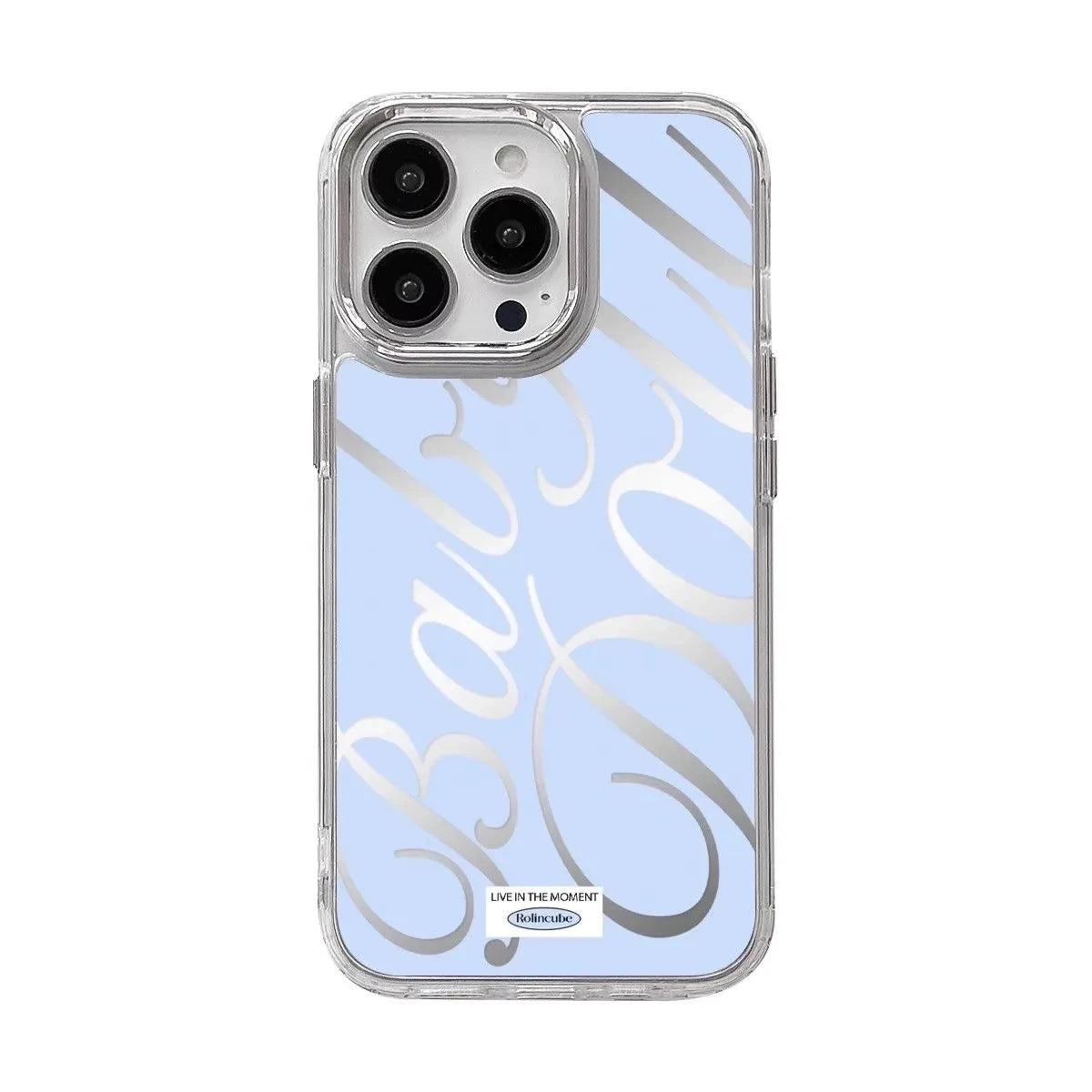 Mirror Phone Case for iPhone 16 Pro Max - Shock-Absorbing Blue Silver Finish Tidesmit