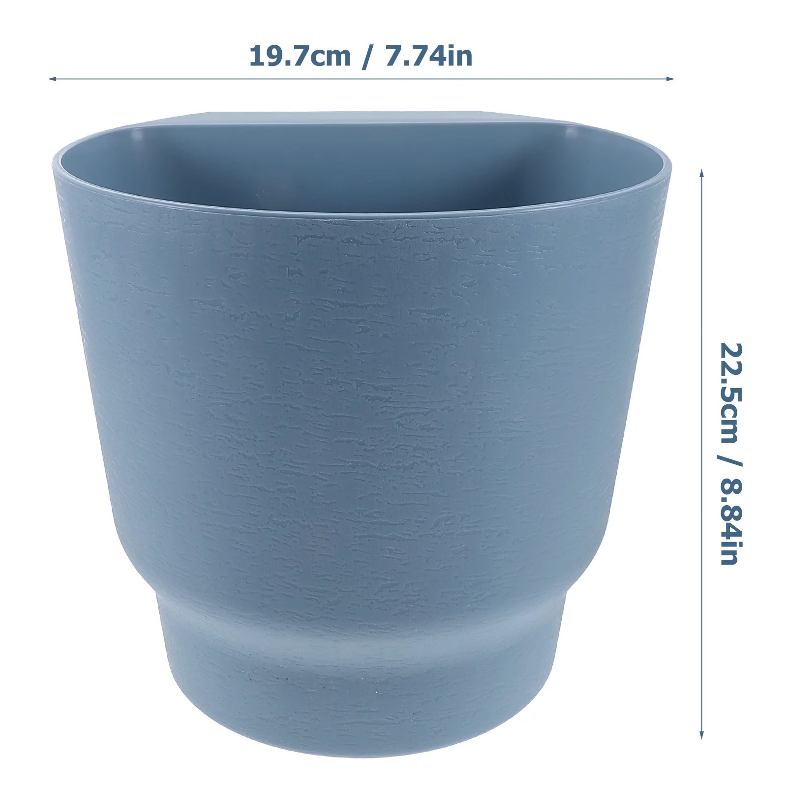 Round Black Thickened Plastic Hanging Plant Pot Railing Flower Planter Balcony Wall Decorative Flowerpot Garden Supplies