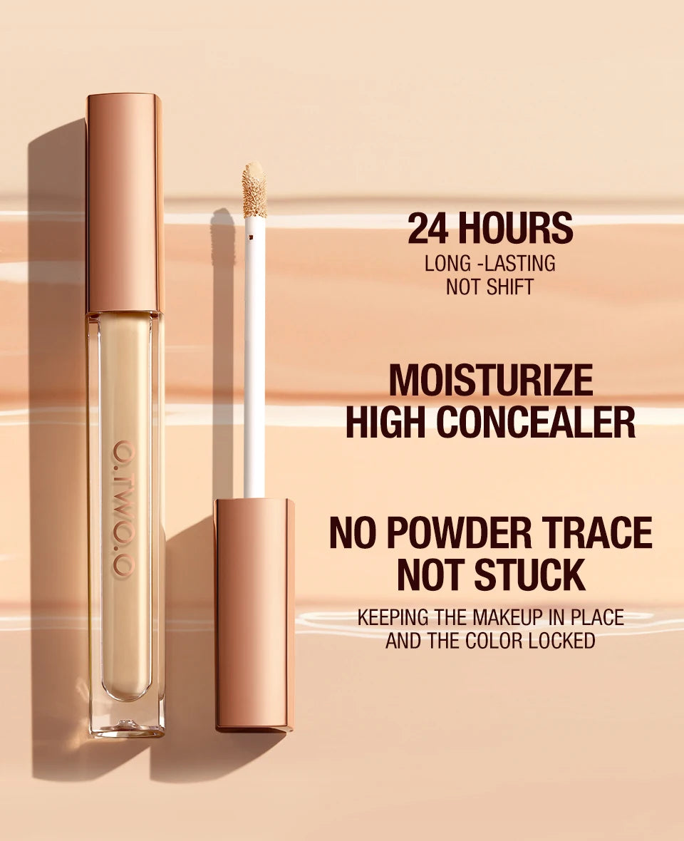 Tidesmit O.TWO.O matte waterproof concealer makeup base for dark circles and face coverage texture close-up