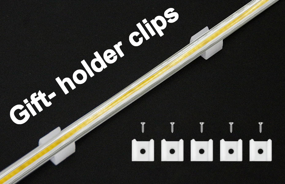 AC 220V COB LED Strip Light 288LEDs/m IP65 Waterproof 1m-50m Flexible Tape with EU/AU Power Plug for Home Lighting Decor