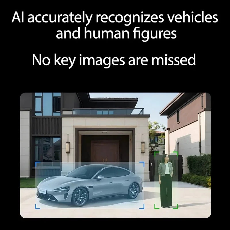 Xiaomi Smart Outdoor Camera 4 8 megapixel 4K image quality AI human-vehicle detection 360° PTZ Full color night vision IP66 CN