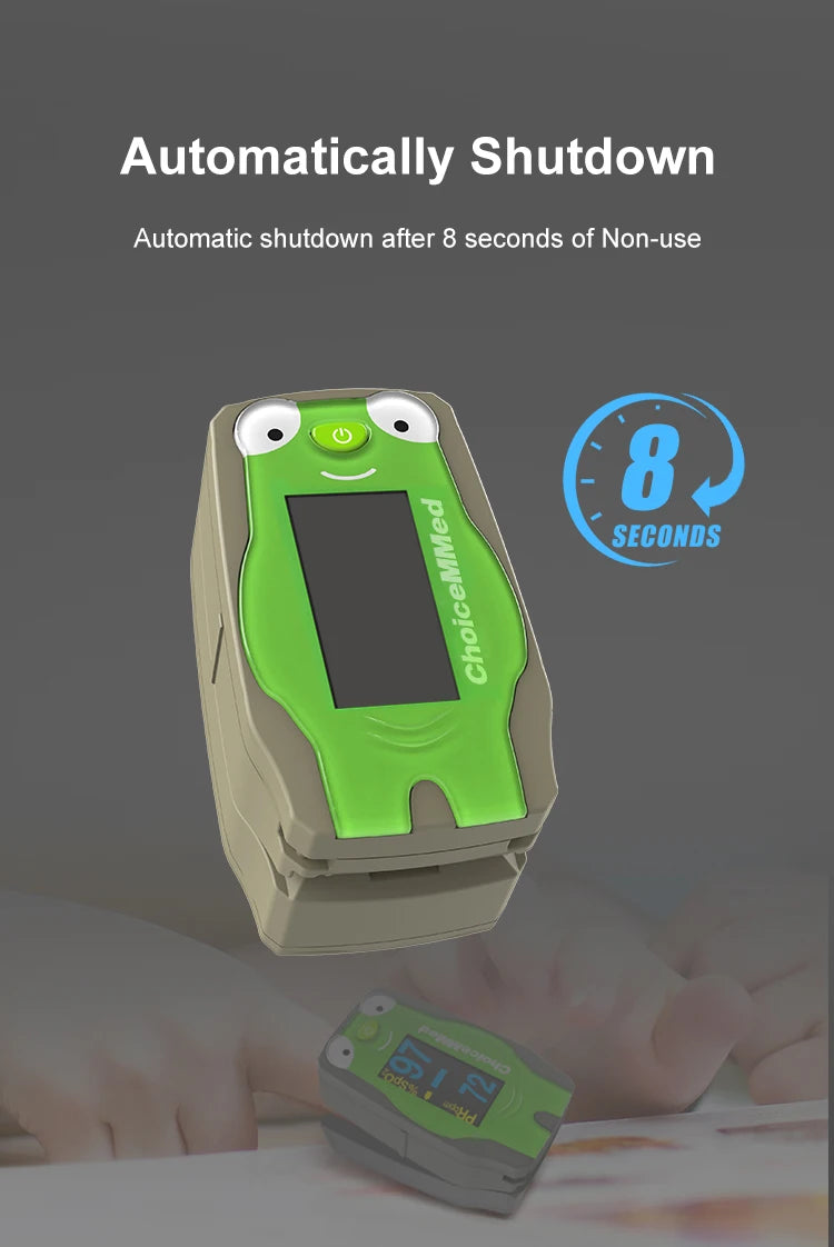 ChoiceMMed Children Finger Pulse Oximeter Blood Oxygen Saturation Monitor Pulse Rate Meter Pulse Oxiometer OLED Oximetro de dedo