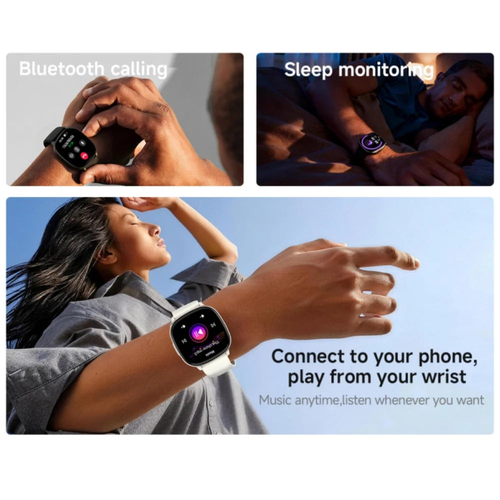 2026 New Fashion HD17 Air Smart Watch for Unisex Breathing Training Heart Rate Sleep Pressure Monitoring Waterproof BT Calling