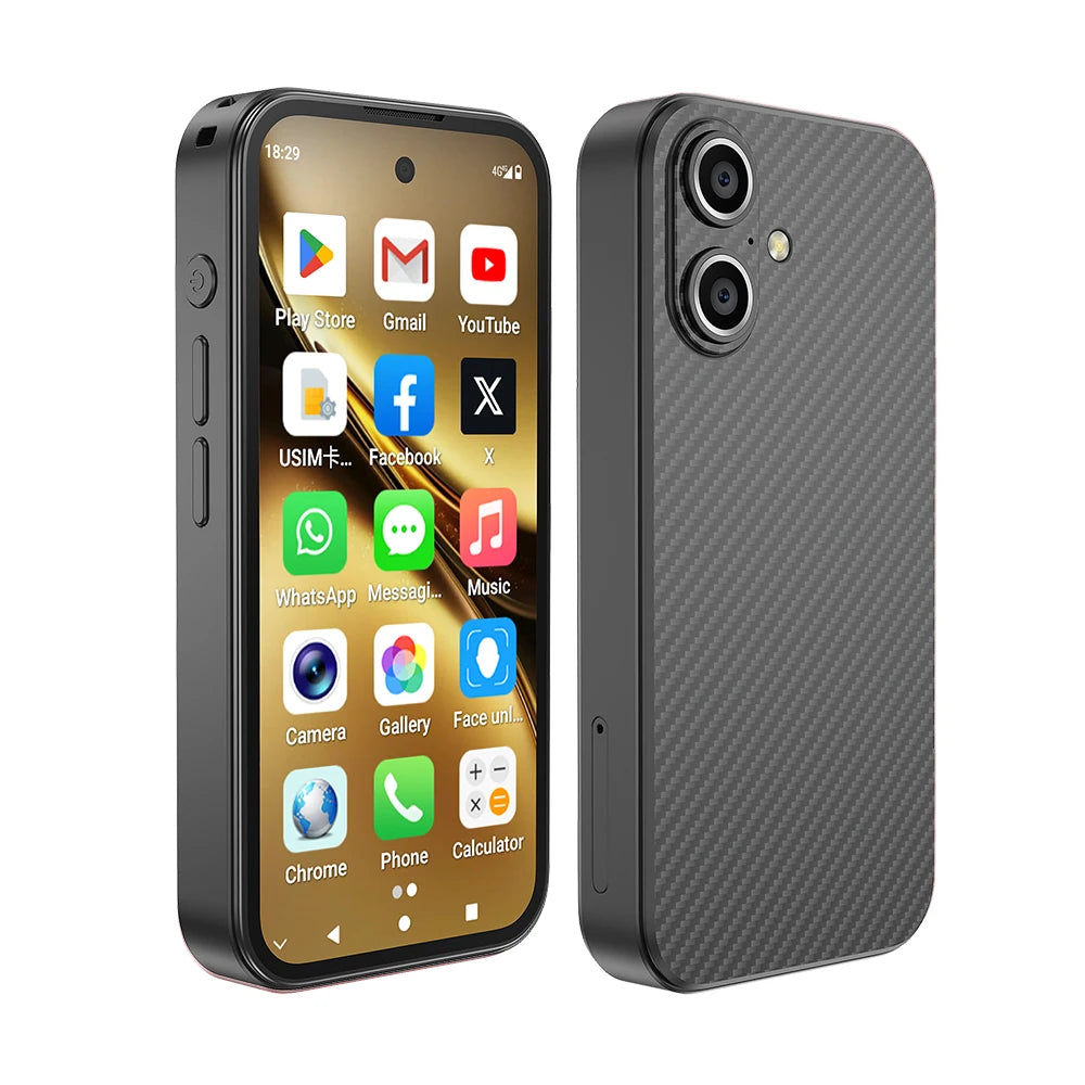 UNIWA Q333 4G Full Bands MINI Smartphone Android 4GB+64GB Mobile Phone 2000mAh Face ID WhatsApp GPS Small Phone Support TF Card