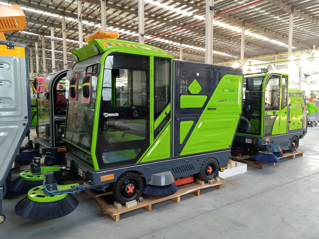 Tidesmit QK-989 Ride-on Electric Road Sweeper with 240L Trash Bin