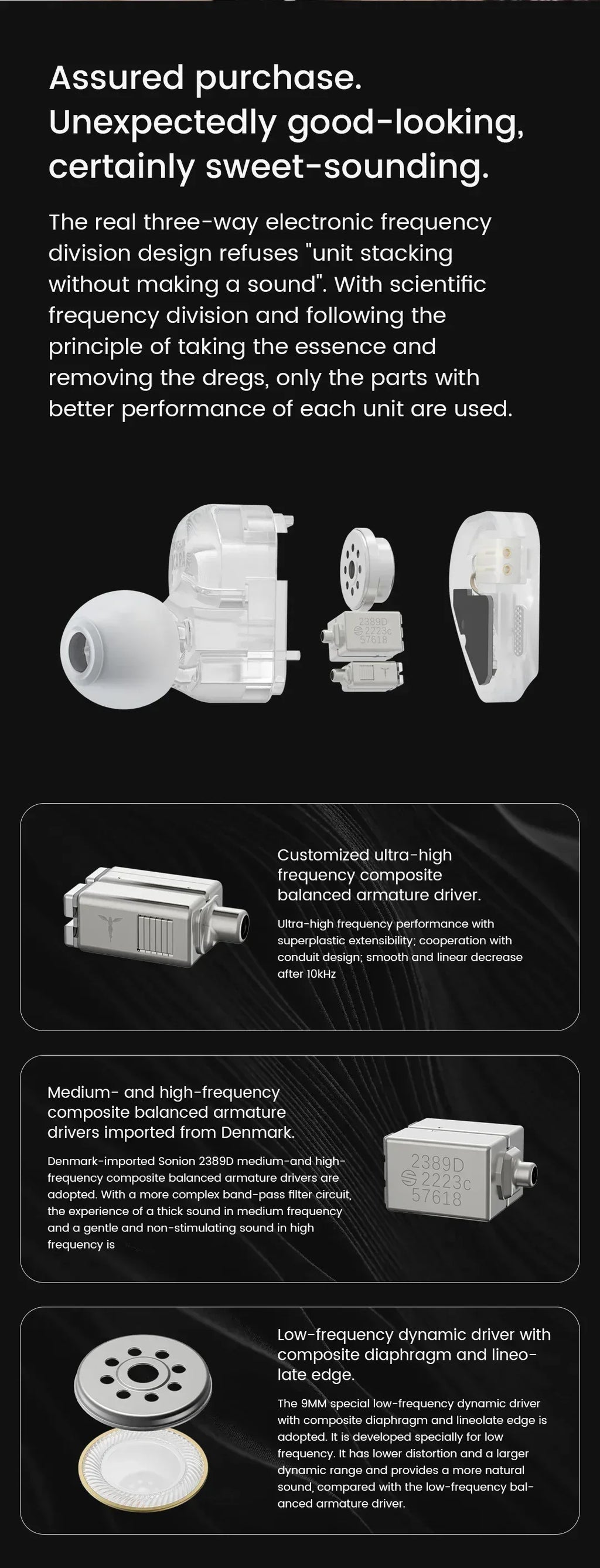 TANCHJIM Kara Hybrid In-Ear Monitors 1DD+4BA HiFi IEMs by Tidesmit Tidesmit