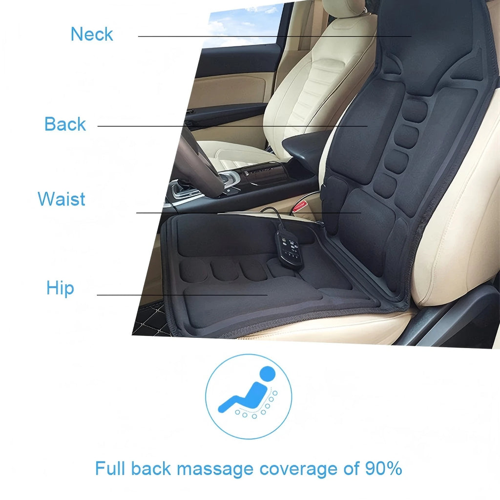 Portable Electric Massage Cushion for Neck and Back - Q120B-Car-Black Massage Cushion Tidesmit