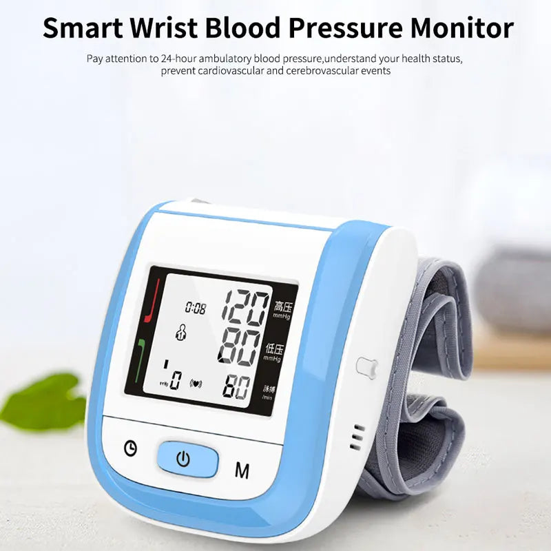 JianYouCare Medical Digital LCD Wrist Automatic Blood Pressure Monitor sphygmomanometer PR Heart Beat Rate Pulse Mete Tonometer