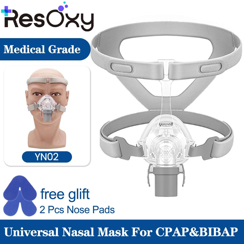 Resoxy CPAP Nasal Mask, Universal Nasal Mask,With Medical Headgear Silicone,For Auto CPAP Machine, Sleep Apnea,Helps Anti Snorin