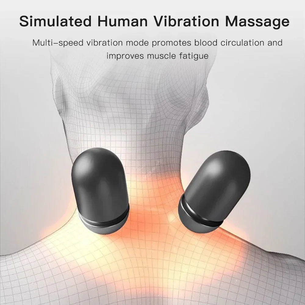 Neck Massager Pillow with Heating and Traction for Muscle Relief Back Massage Instrument Tidesmit