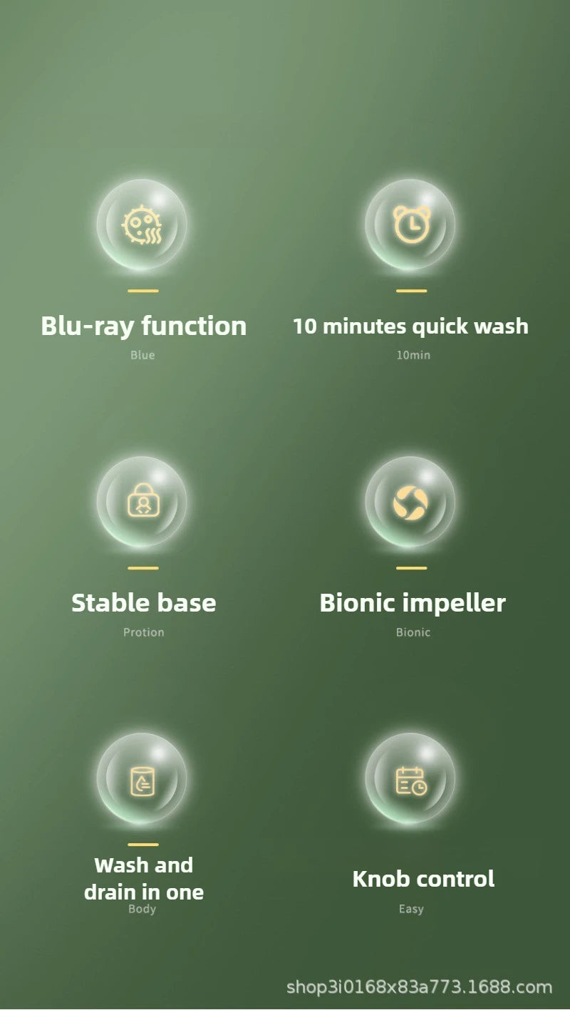 Tidesmit small semi-automatic laundry machine for underwear, socks, and children's clothes with integrated drainage.