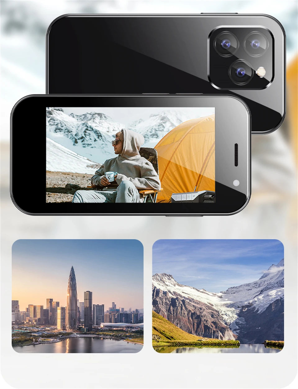 SOYES XS14 Pro 3.0in 4G Mini Smartphone Android 9.0 Dual Sim Face ID Dual Camera WIFI Bluetooth FM Hotspot GPS OTG Mobile Phone
