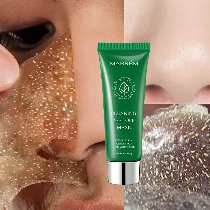 Green 40g tube of peel-off nose mask for removing blackheads and deep cleaning skin pores.
