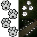 4PCS, Solar LED Lights, Outdoor Lights, Pet Dog Paw Lights, Smart Light Sensor Switches, Ideal for Garden Lawn Lighting