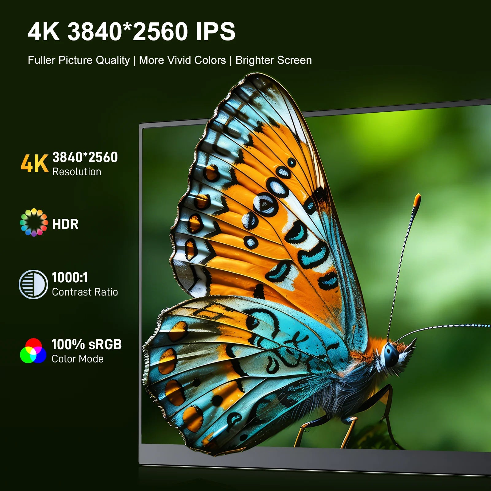 FORZOLA 14 Inch 4K UHD Portable Monitor 3840*2560 IPS Screen TypeC External Display with Stand 75X75 for PS5/4 Phone Xbox Laptop