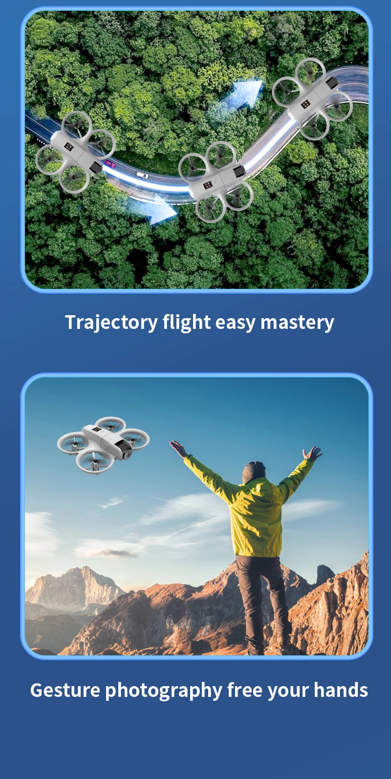 4K FPV Camera Drone H135 - Foldable RC Quadcopter with Wide Angle Lens Tidesmit