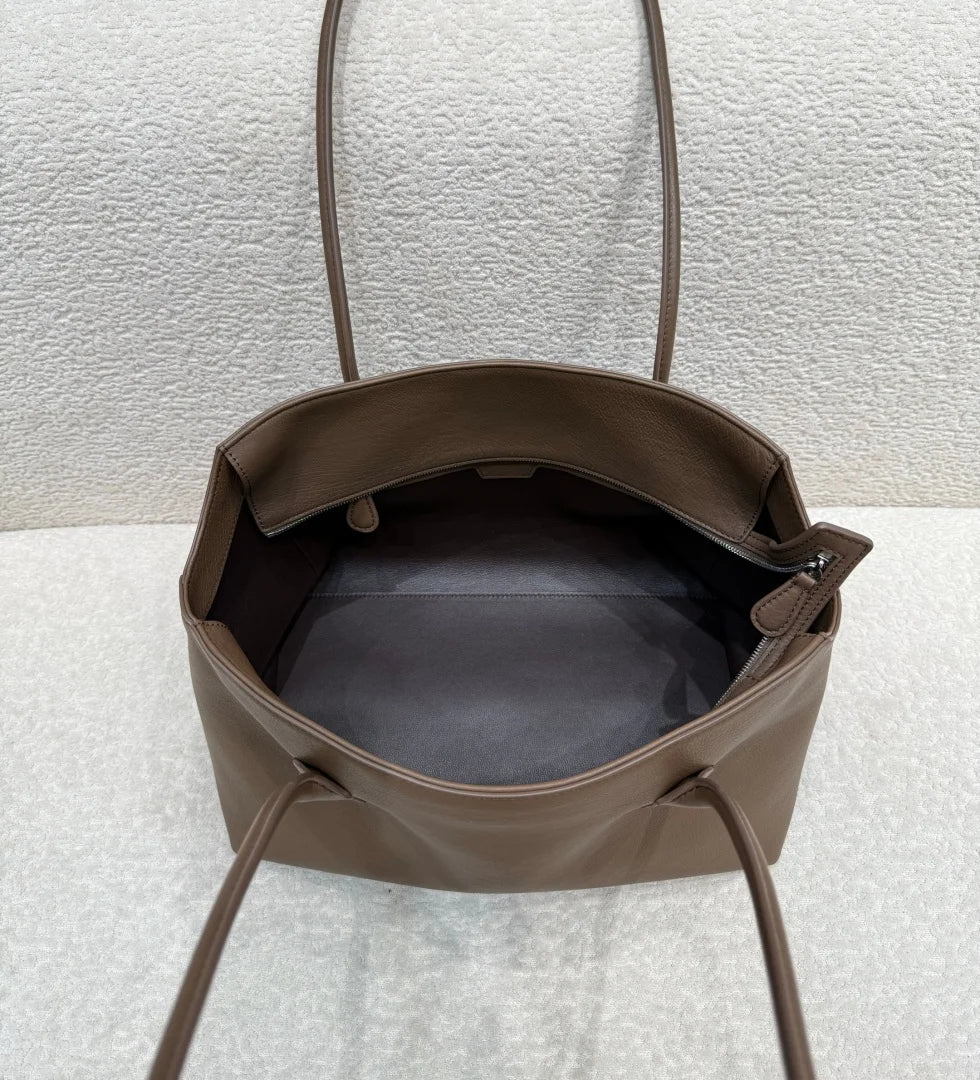 2026 new cow spine leather large capacity shoulder bag, leather handbag, commuting leather women's bag, high-end customized vers