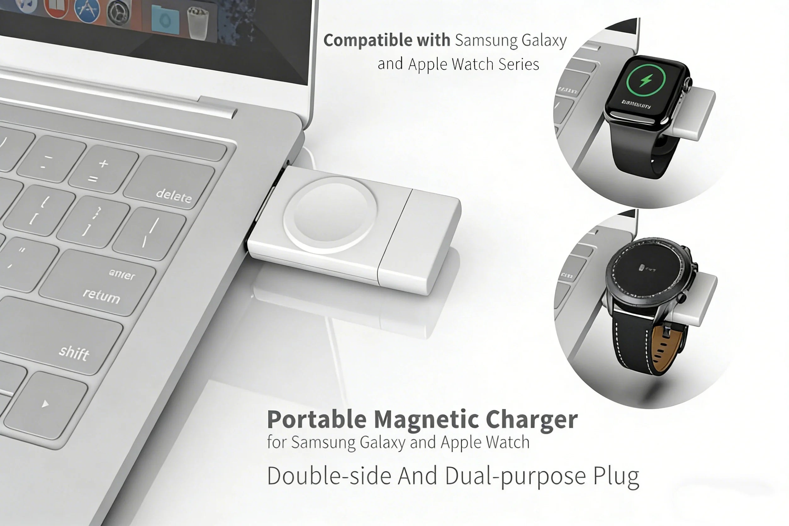 Wireless Charger for Apple and Samsung - Fast Qi Certified Charging Pad Tidesmit