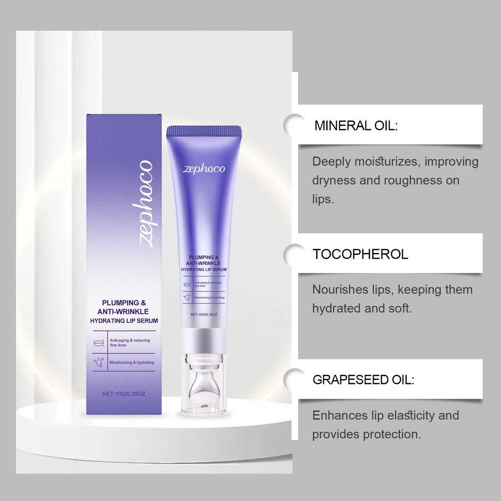 Lip Plumping Serum & Hydrating Gloss - Cruelty-Free Lip Treatment Lip Care Tidesmit