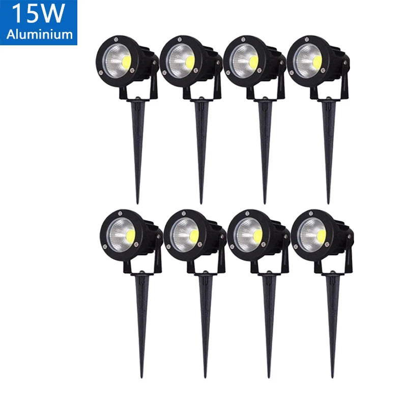 LED Garden Lights Outdoor Waterprof Lawn Lamp 220V110V12V 5W10W15W20W Landscape Spike Bulb IP65 Led Light Garden Path Spotlights