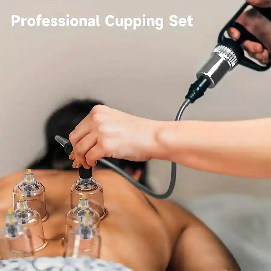 Cupping Therapy Set: 24-Piece Vacuum Massage Kit for Deep Tissue Relief Eye Massage Instrument Tidesmit