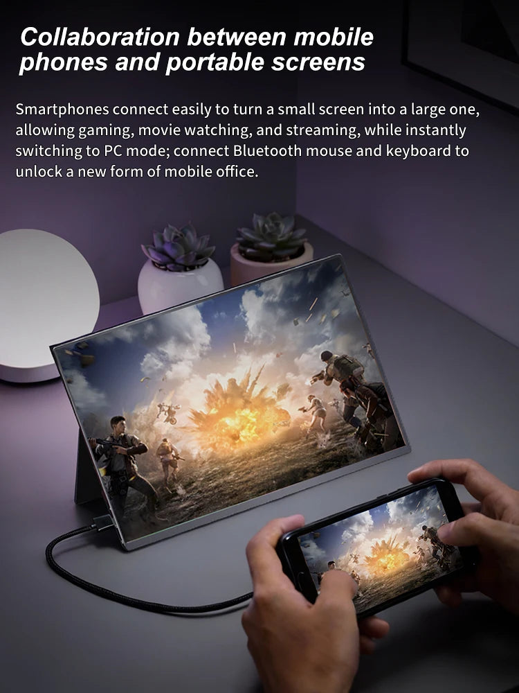 16" 2.5K 165hz 144hz Portable Monitor 1920*1200 16:10 100%sRGB 450Cd/m² Travel Gaming Display for Laptop Switch ps4 ps5 Xbox