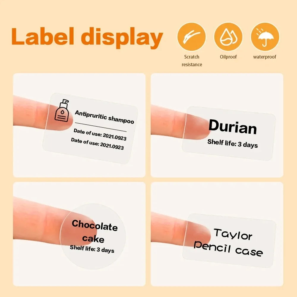 Marklife P50 Transparent Barcode Printing Label Paper, Self-Adhesive Waterproof Self-Adhesive Paper, Thermal Label Paper, Price