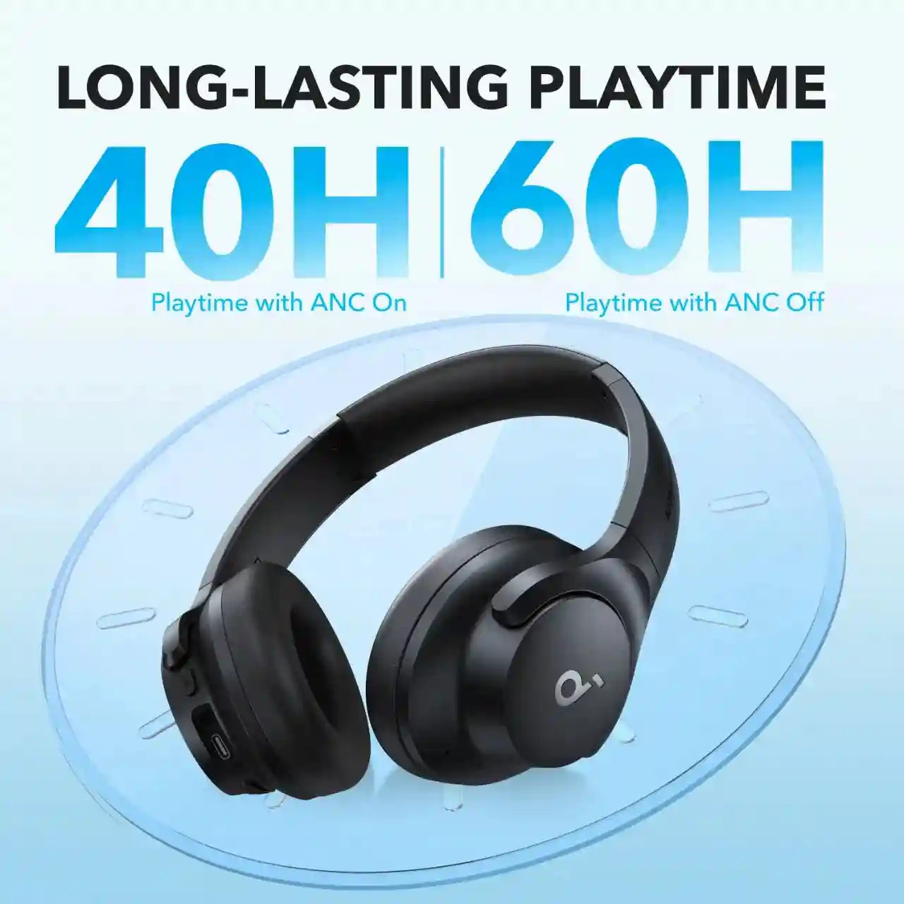 Wireless Active Noise Cancelling Headphones - Over-Ear Studio Monitor Tidesmit