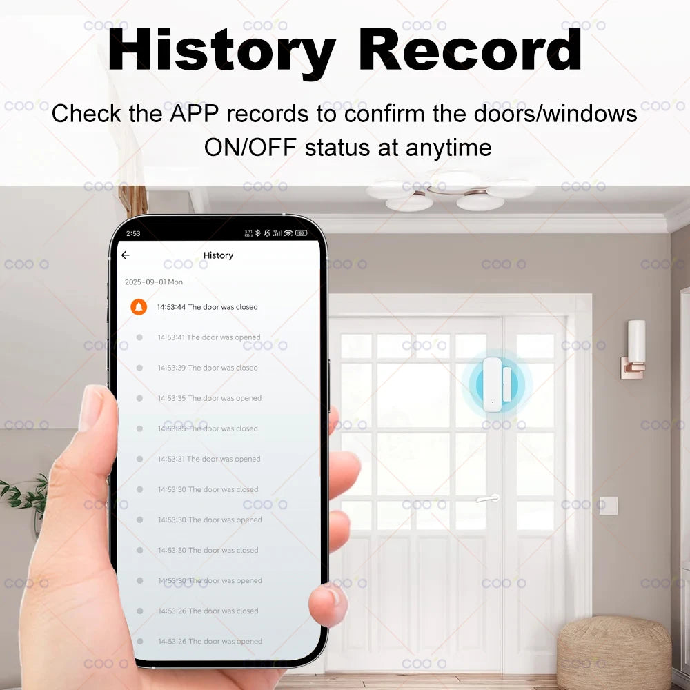 Zigbee Door Sensor Window Contact Sensor Open Closed Detector Smart Home Alarm Security Protection work with Tuya Hub Smart Life