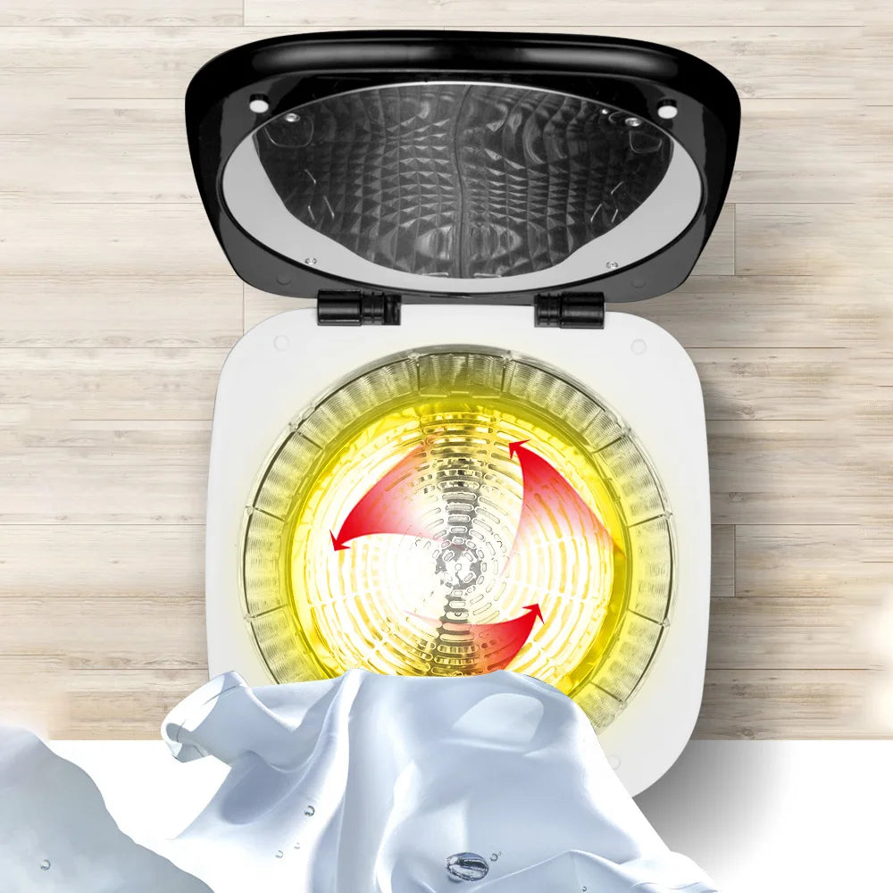Tidesmit 62L portable household clothes dryer and baby underwear sterilizer, side view showing interior capacity.