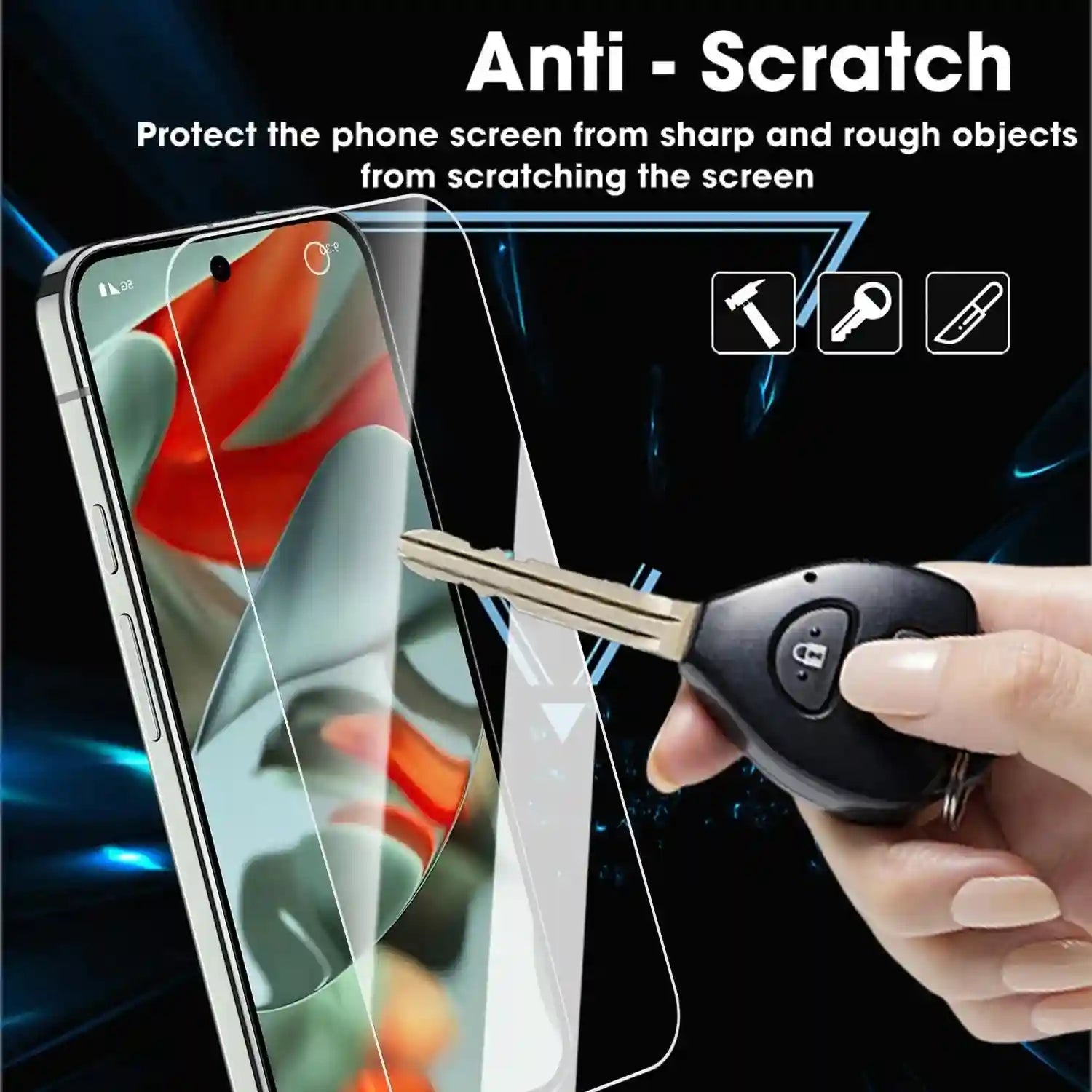 Google Pixel Tempered Glass Screen Protector - Anti-Scratch 9H Hardness AE Tidesmit
